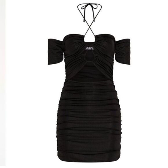 Free People x Third Form Look Through off-The-Shoulder Mini Dress Size 10 - Picture 12 of 16